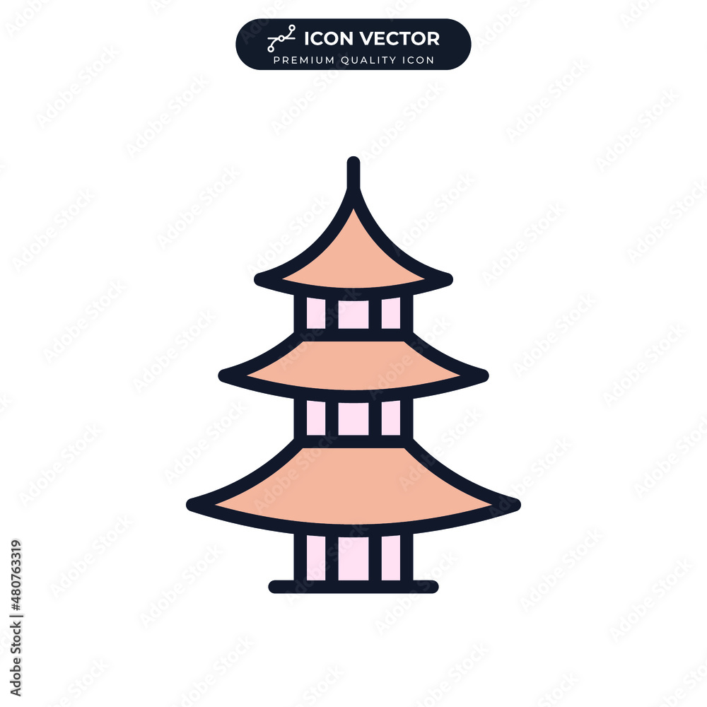 pagoda icon symbol template for graphic and web design collection logo vector illustration pagoda icon symbol template for graphic and web design collection logo vector illustration