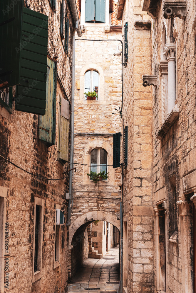 Narrow street of old town of Split