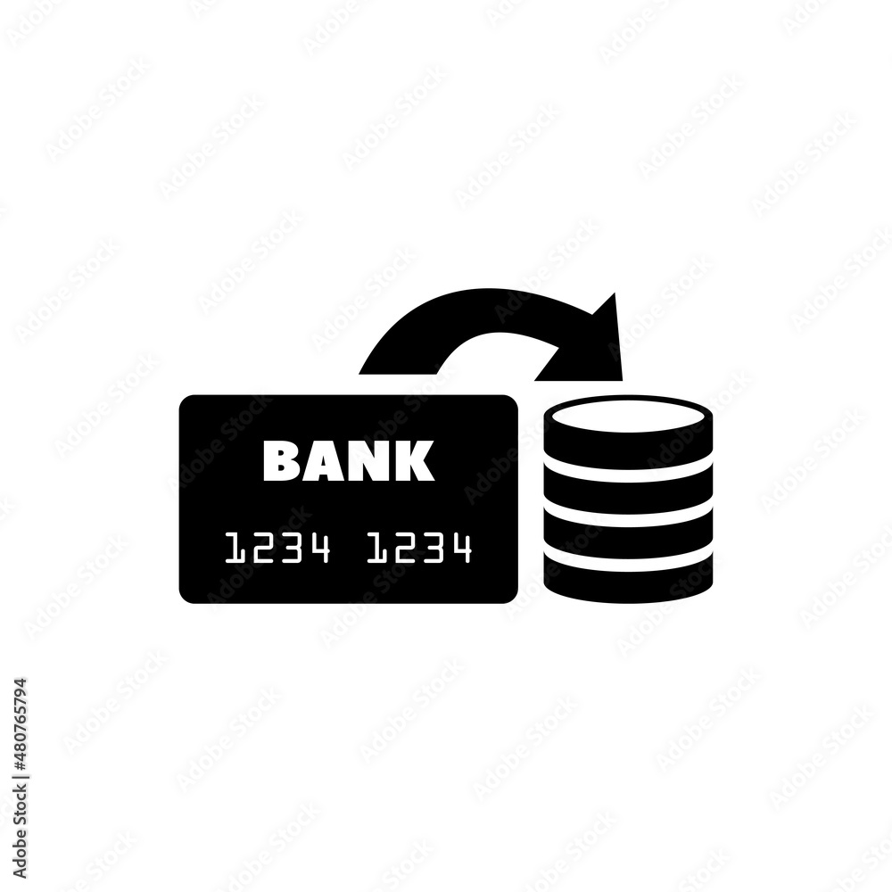 Deposit Bills Pay, Savings Withdrawal. Flat Vector Icon illustration. Simple black symbol on white background. Deposit Bills, Savings Withdrawal sign design template for web and mobile UI element. Deposit Bills Pay, Savings Withdrawal. Flat Vector Icon illustration. Simple black symbol on white background. Deposit Bills, Savings Withdrawal sign design template for web and mobile UI element.