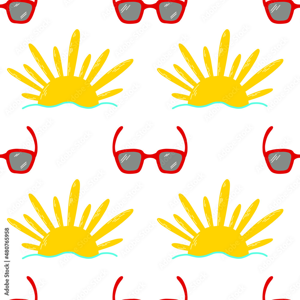 Sun and sunglasses