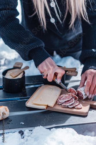 repas / raclette à fromage