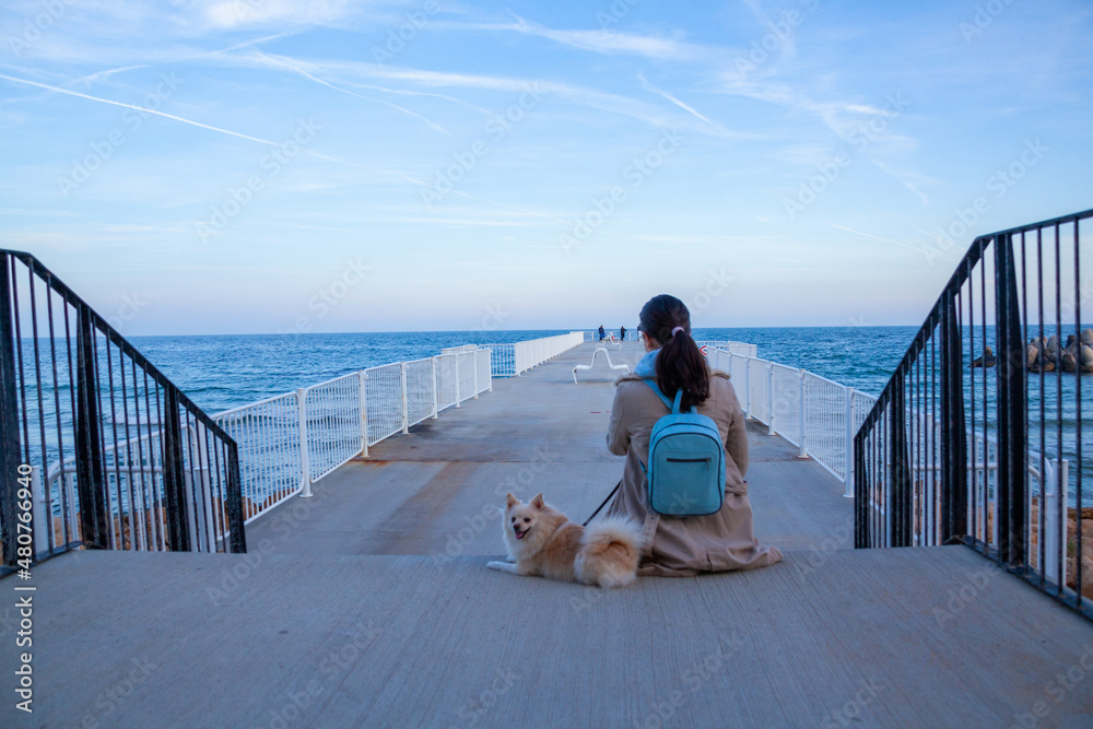 Landscape view from Varna beach, St. Konstantin and Helena