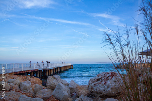 Landscape view from Varna beach  St. Konstantin and Helena