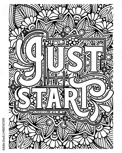 Motivational Quotes Coloring page, inspirational Quotes Coloring page.
