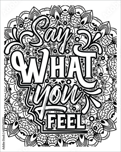Motivational Quotes Coloring page, inspirational Quotes Coloring page.