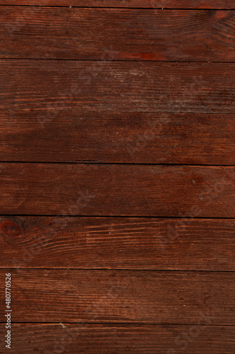 Wallpaper Mural Vintage brown wood background texture with knots and nail holes. Old painted wood wall. Wooden dark horizontal boards Torontodigital.ca