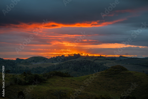 sunset in the mountains