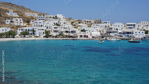 Folegandros beach waterfront village