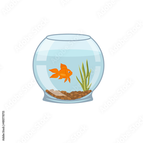 Obraz na płótnie Aquarium algae fish icon. Cartoon of aquarium algae fish vector icon for web design isolated on white background w salonie