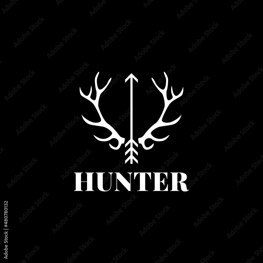 horn logo design with vintage style concept for adventurer