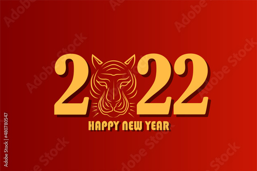 Art   Illustration  lllustration of chinese new year logo 2022  can use for calendar  template  background and poster  tiger thema  