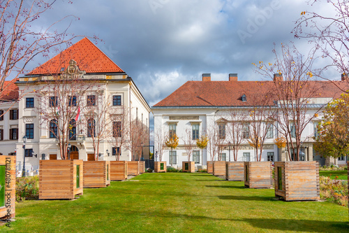 Photography Residence of president of Hungary and Court theater of Buda in Budapest, Hungary