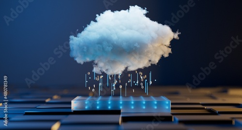 Tablou pe pânză Cloud Computing Digital Information Data Center Technology
