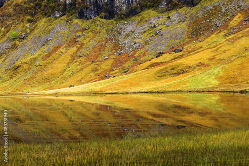 Autumn landscape in Highlands  Scotland  United Kingdom. Beautiful