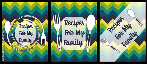 Recipes For My Family | Beautiful Recipes Book Cover | Cooking Book Cover 