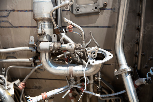 Wallpaper Mural Aircraft Engine piping and parts  , maintenance and technology concept Torontodigital.ca