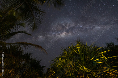 Milky Way during night in Zanzibar, Tanzania