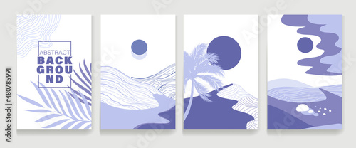 A set of vertical layouts in A4 format in very peri color.