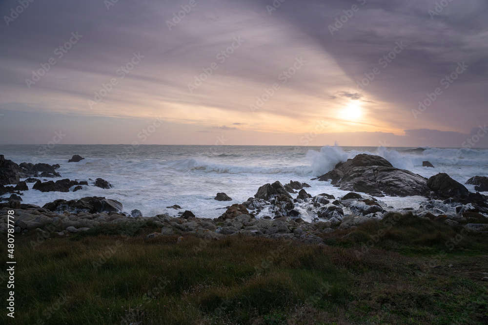 Galician coast at sunset