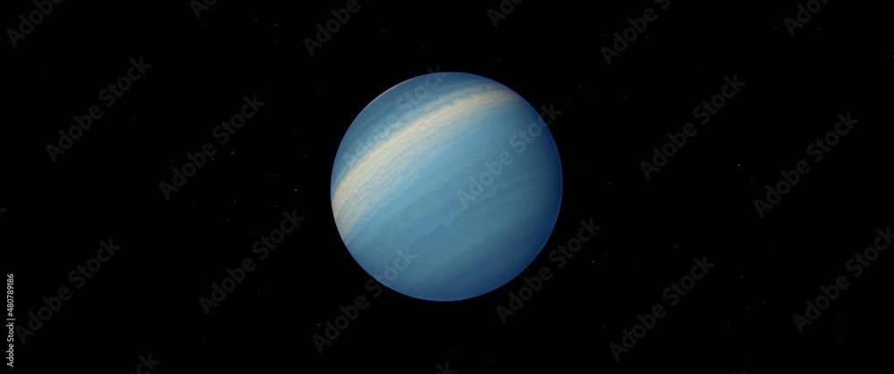 Planet in deep space, exoplanet through the eyes of an artist, beautiful wallpaper, space background, 3d render