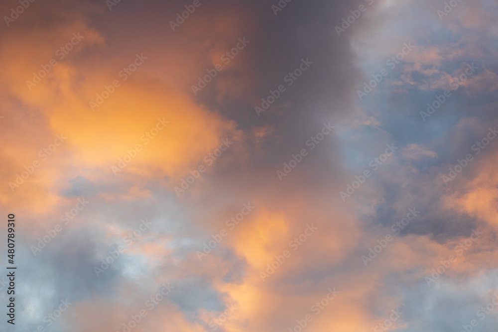 Colorful clouds and sky