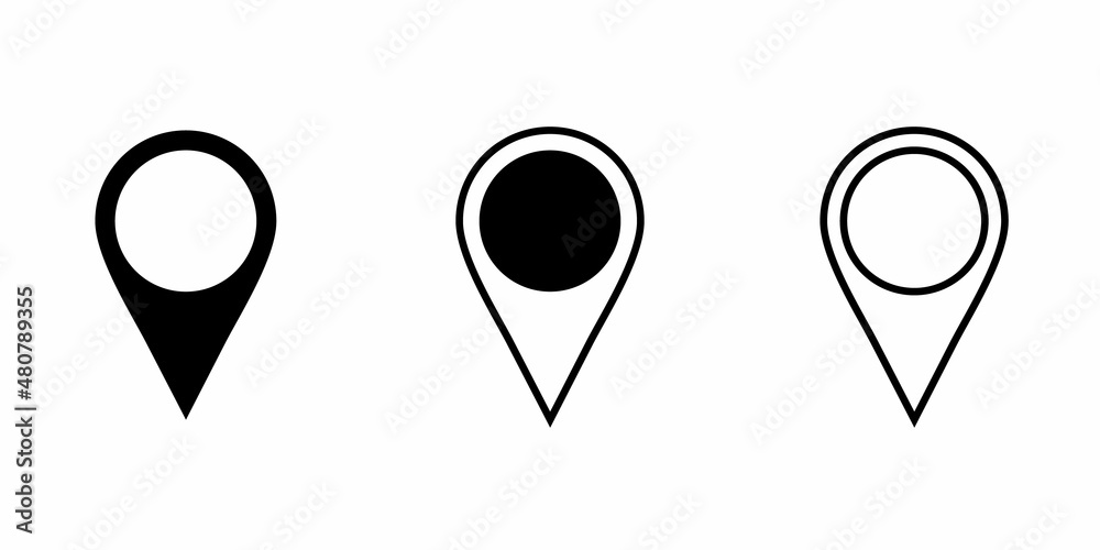Location map pin vector icon set. Place pointer symbols. Location map pin vector icon set. Place pointer symbols.