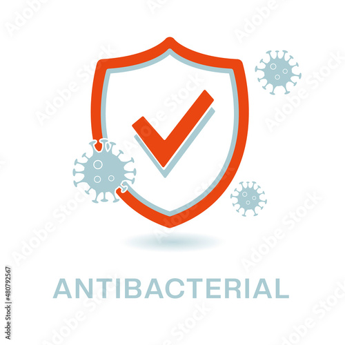 Virus Resistance with Shield vector editable icon