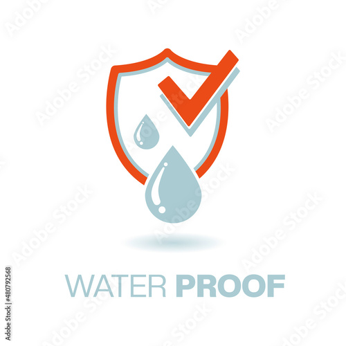 waterproof, water resistant vector icon