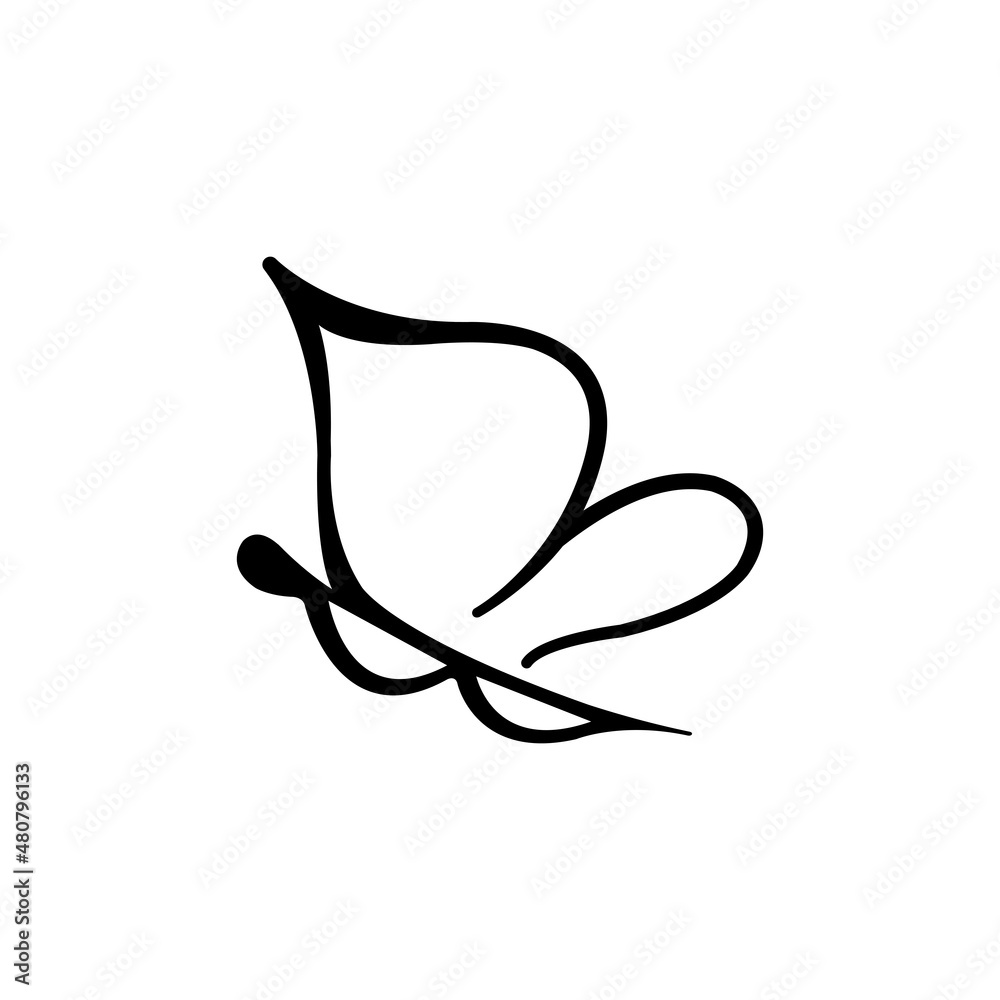 Butterfly linear vector design. Butterfly linear vector design.