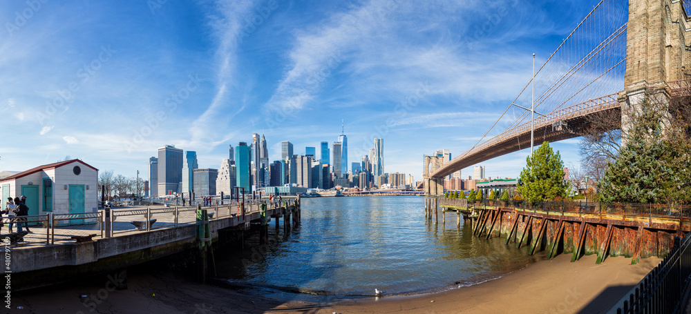 Fototapeta premium The View of the Brooklyn Bridge