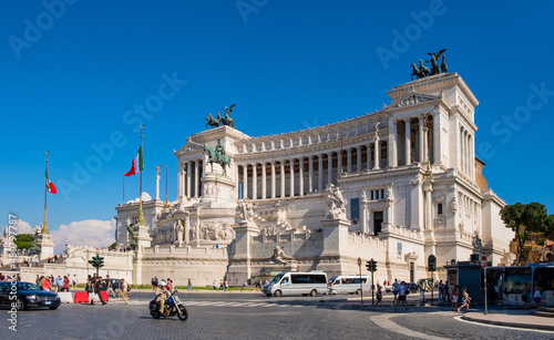 Altare della Patria - Victor Emmanuel II Monument at Piazza Venezia Venice Square and Capitoline Hill in historic Old Town city center of Rome in Italy