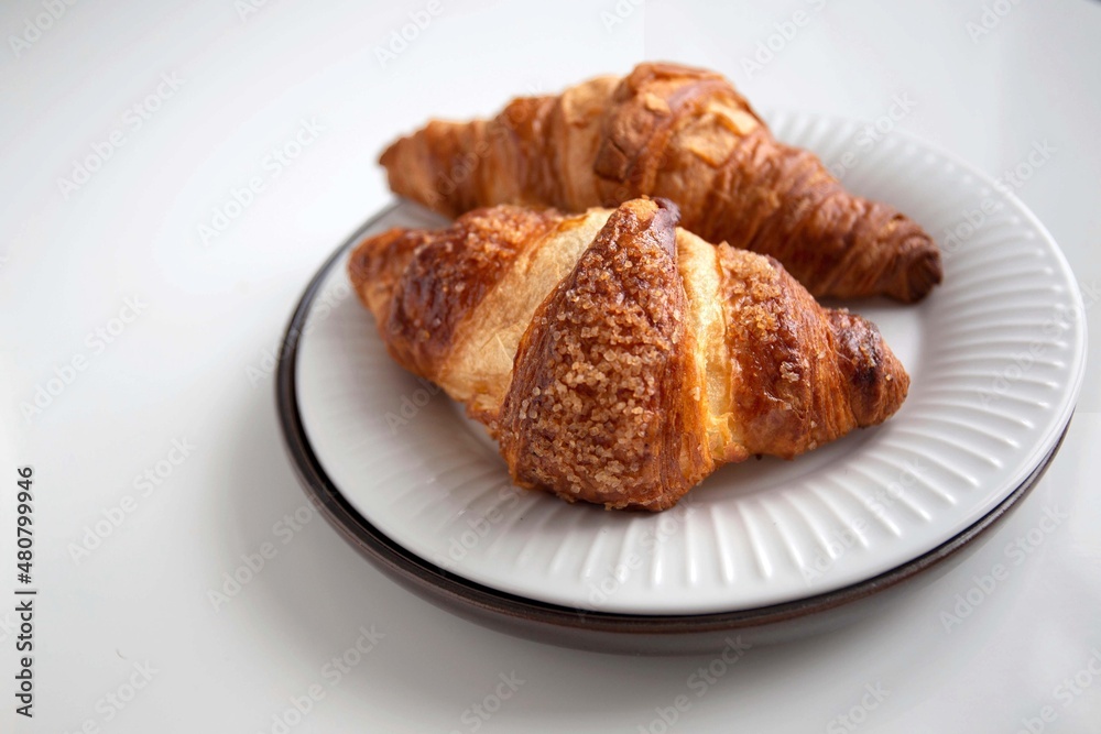 croissants with butter