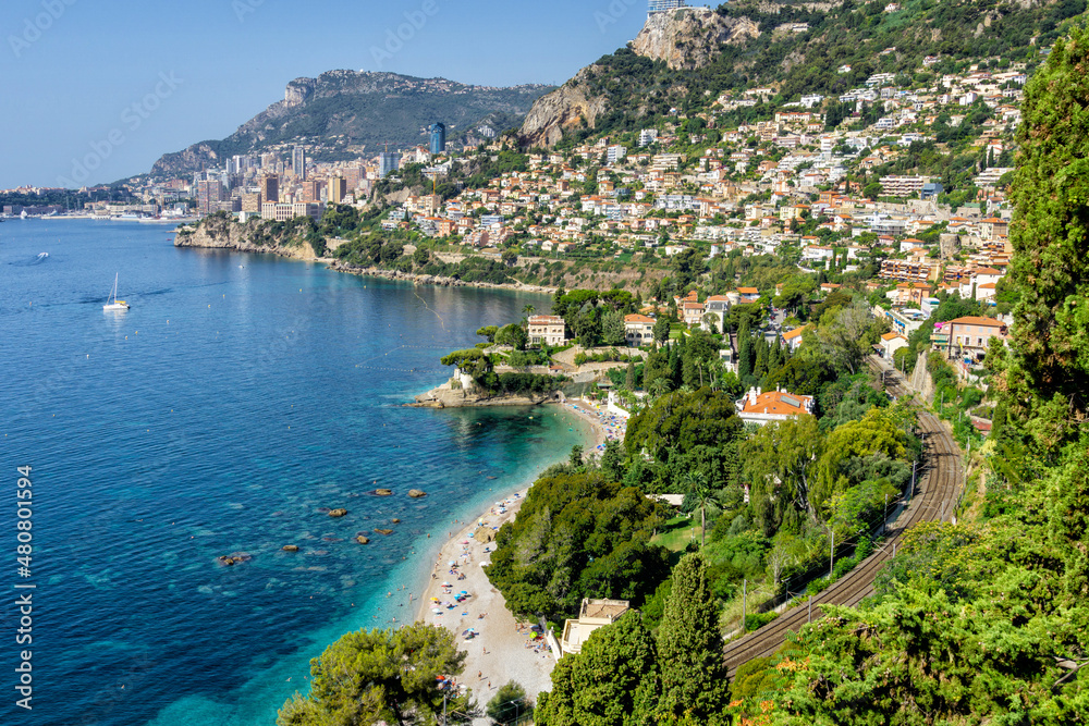 Panoramic view of the Cote d'Azur Bay