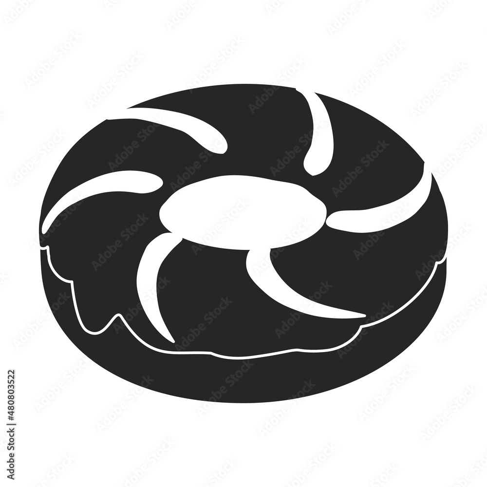 Pink doughnut vector icon.Black vector icon isolated on white background pink doughnut. Pink doughnut vector icon.Black vector icon isolated on white background pink doughnut.