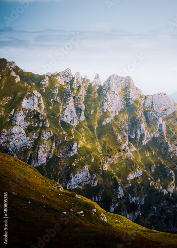 "The Miller's Teeth" or "The Miller's Needles " ridge in the Bucegi Mountains, Southern Carpathians, Romania