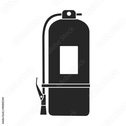 Fire extinguisher vector icon.Black vector icon isolated on white background fire extinguishe.