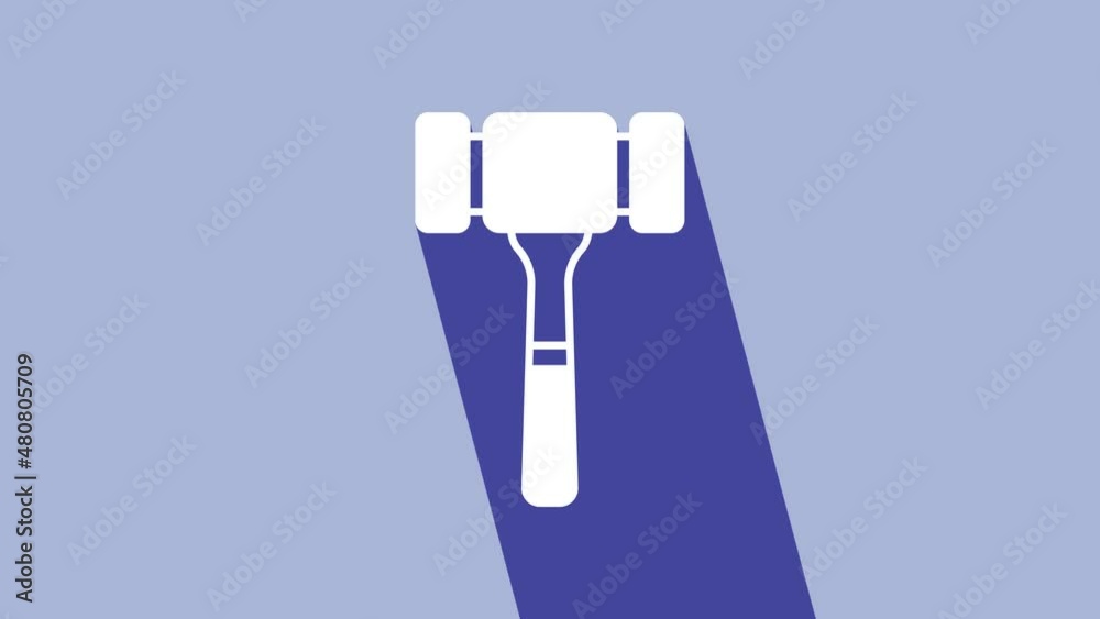 White Auction hammer icon isolated on purple background. Gavel - hammer of judge or auctioneer. Bidding process, deal done. Auction bidding. 4K Video motion graphic animation White Auction hammer icon isolated on purple background. Gavel - hammer of judge or auctioneer. Bidding process, deal done. Auction bidding. 4K Video motion graphic animation