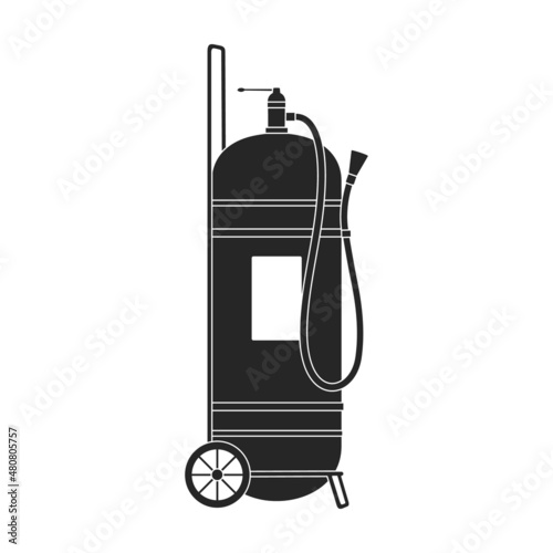 Fire extinguisher vector icon.Black vector icon isolated on white background fire extinguishe.