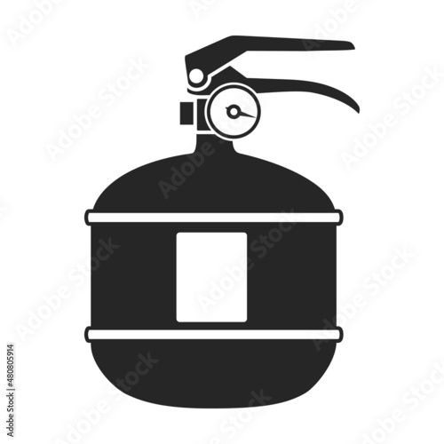 Fire extinguisher vector icon.Black vector icon isolated on white background fire extinguishe.