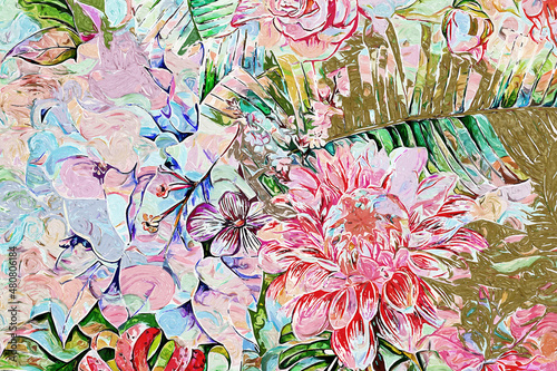 Hand painted flowers