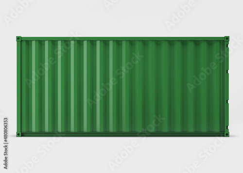 3d rendering mock up shipping container