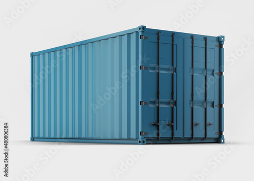 3d rendering mock up shipping container