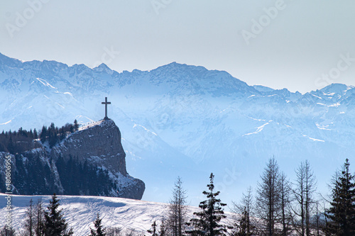 Croix du Nivolet en hiver © Aurélien Antoine