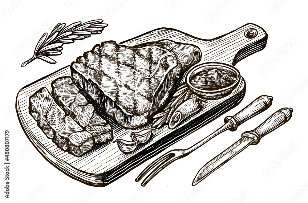 Steak drawings · Sketch a Day