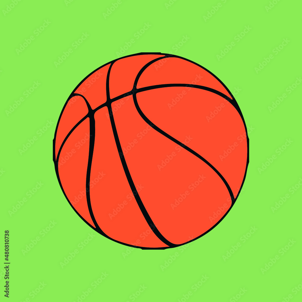 basketballl sport vector flat illustration basketballl sport vector flat illustration