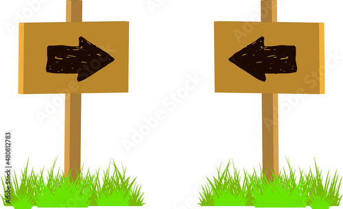 矢印の道しるべ立札・看板