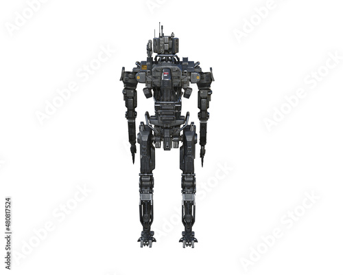 Robot. Clipart illustration for photo collage or photo manipulation. 3D rendering-illustration.