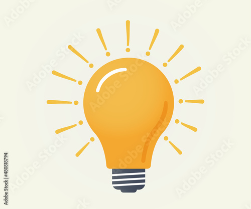 Light bulb symbol. Idea, quick tips concept. photo
