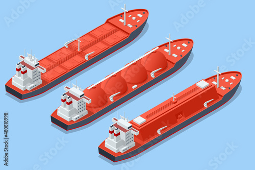 Isometric LNG carrier, an LNG carrier is a tank ship designed for transporting liquefied natural gas Import or export gas with tanker ship transportation.