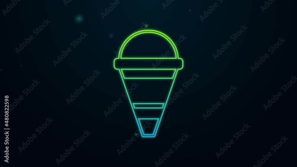 Glowing neon line Fire cone bucket icon isolated on black background. Metal cone bucket empty or with water for fire fighting. 4K Video motion graphic animation Glowing neon line Fire cone bucket icon isolated on black background. Metal cone bucket empty or with water for fire fighting. 4K Video motion graphic animation
